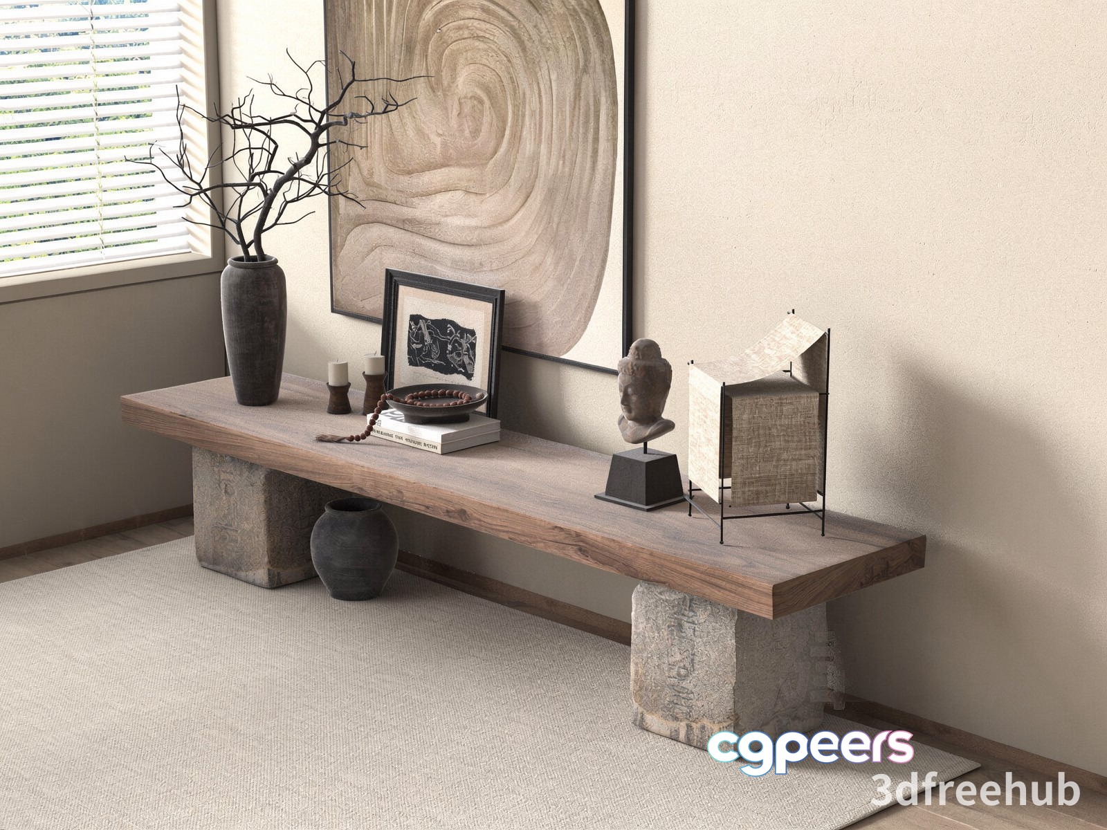 Modern Living Room 3D Model - 19298 - VRAY Render