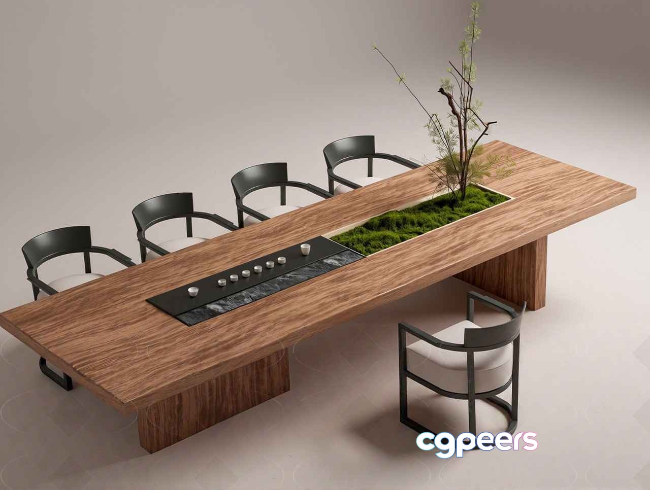 Modern Wooden Table 3D Model - 10200 - CORONA Render Modern Wooden Table 3D Model - 10200 - CORONA Render