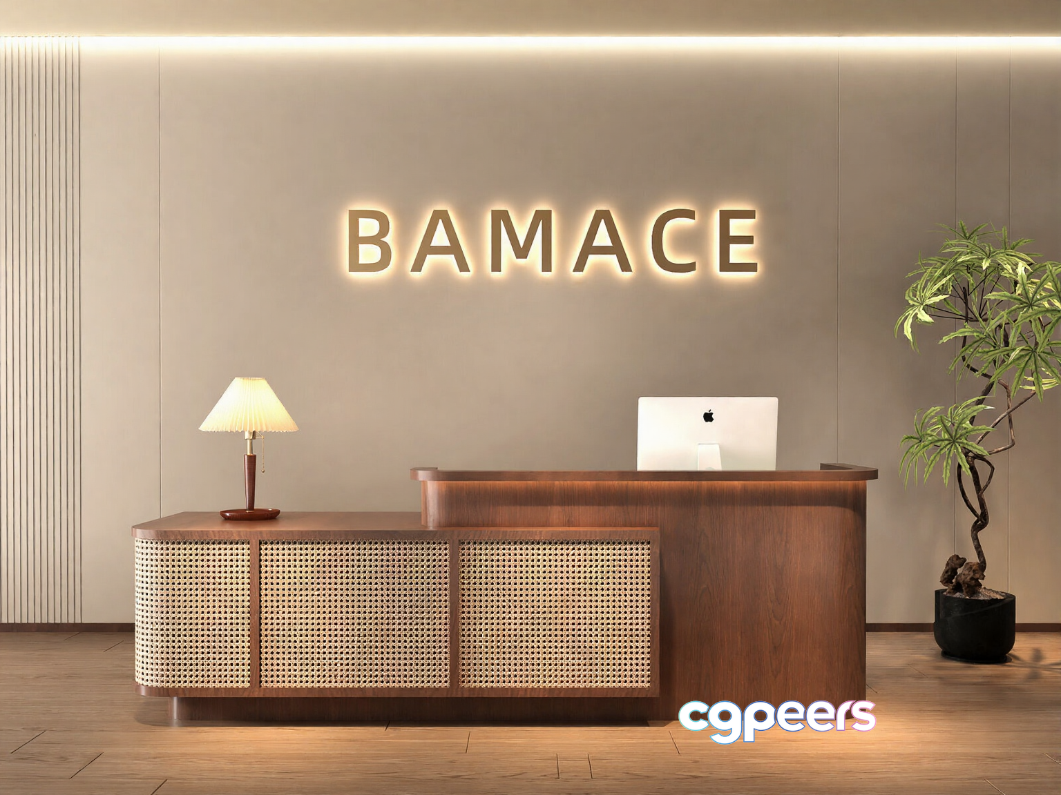 A Reception Desk 3D Model - 10033 - VRAY Render