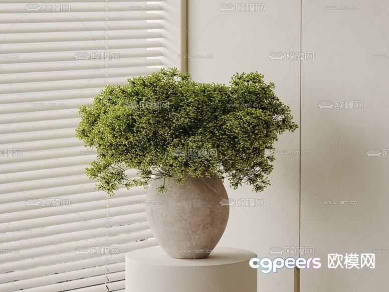 A Plant In A Vase 3D Model - 3148 - VRAY Render