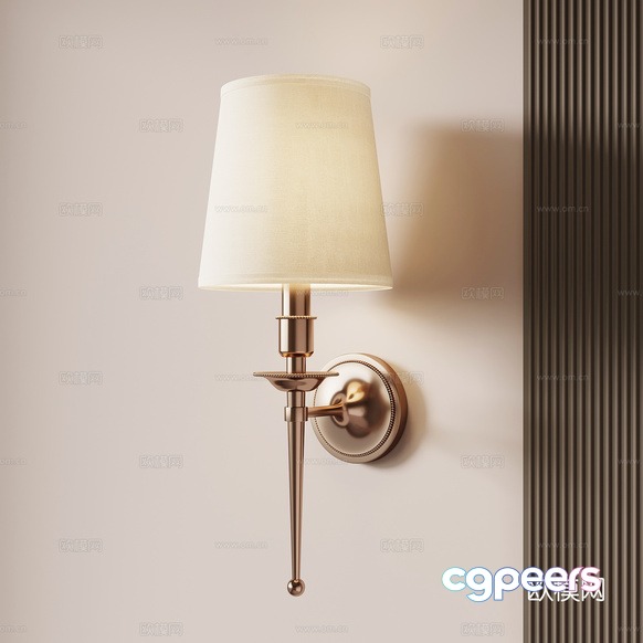 Gold Light Fixture 3D Model - 16850 - VRAY Render