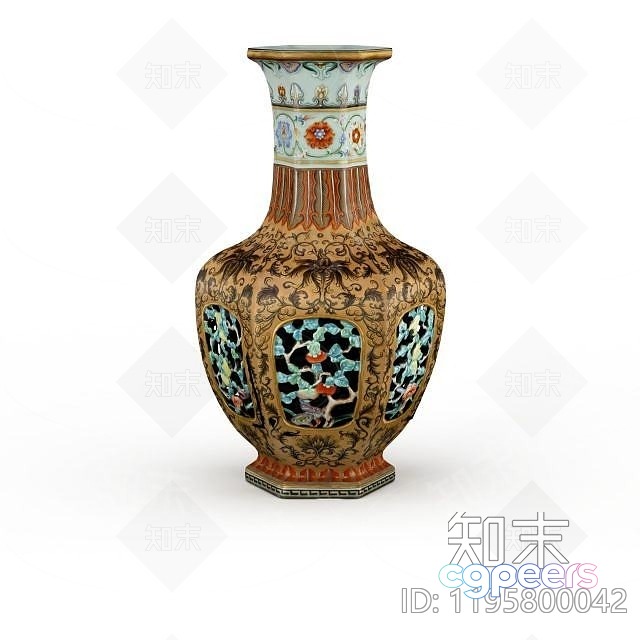 A Decorative Vase 3D Model - 8510 - VRAY Render A Decorative Vase 3D Model - 8510 - VRAY Render