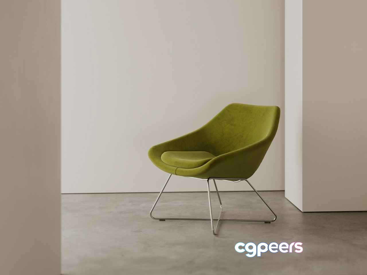 Green Modern Chair 3D Model - 3784 - VRAY Render