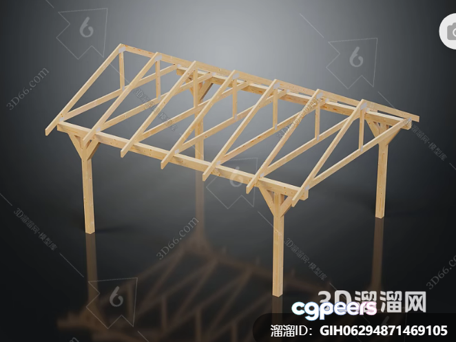 A Wooden Structure Possibly A Roof Frame 3D Model - 15063 - VRAY Render A Wooden Structure Possibly A Roof Frame 3D Model - 15063 - VRAY Render