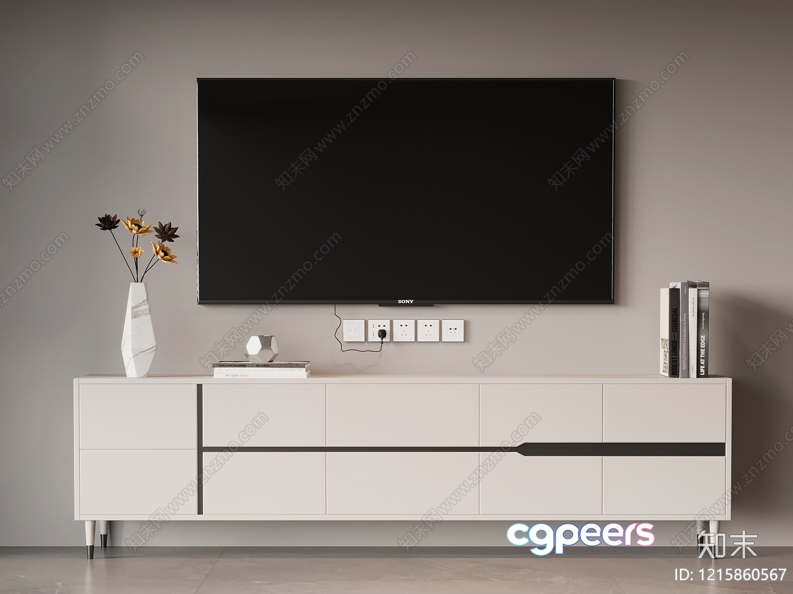 Modern Living Room 3D Model - 11618 - VRAY Render
