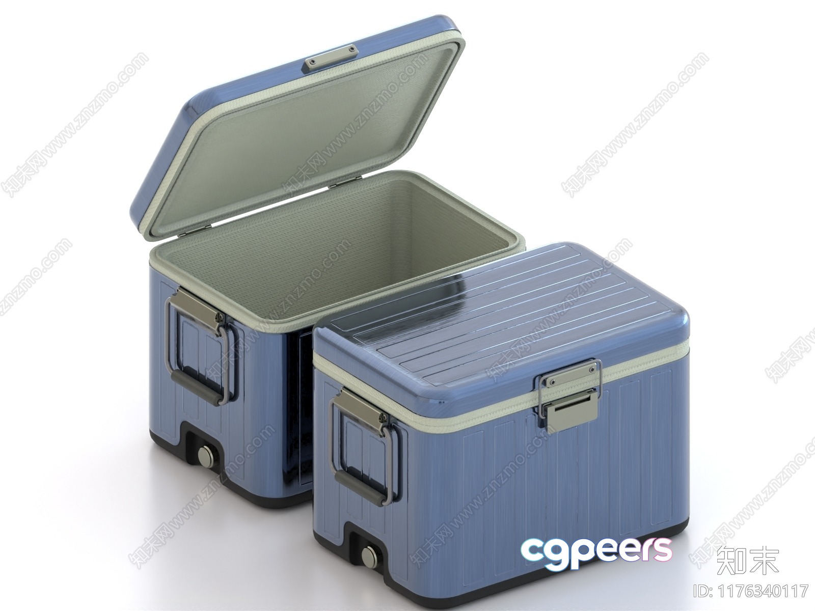 Blue And Grey Cooler 3D Model - 10772 - VRAY Render