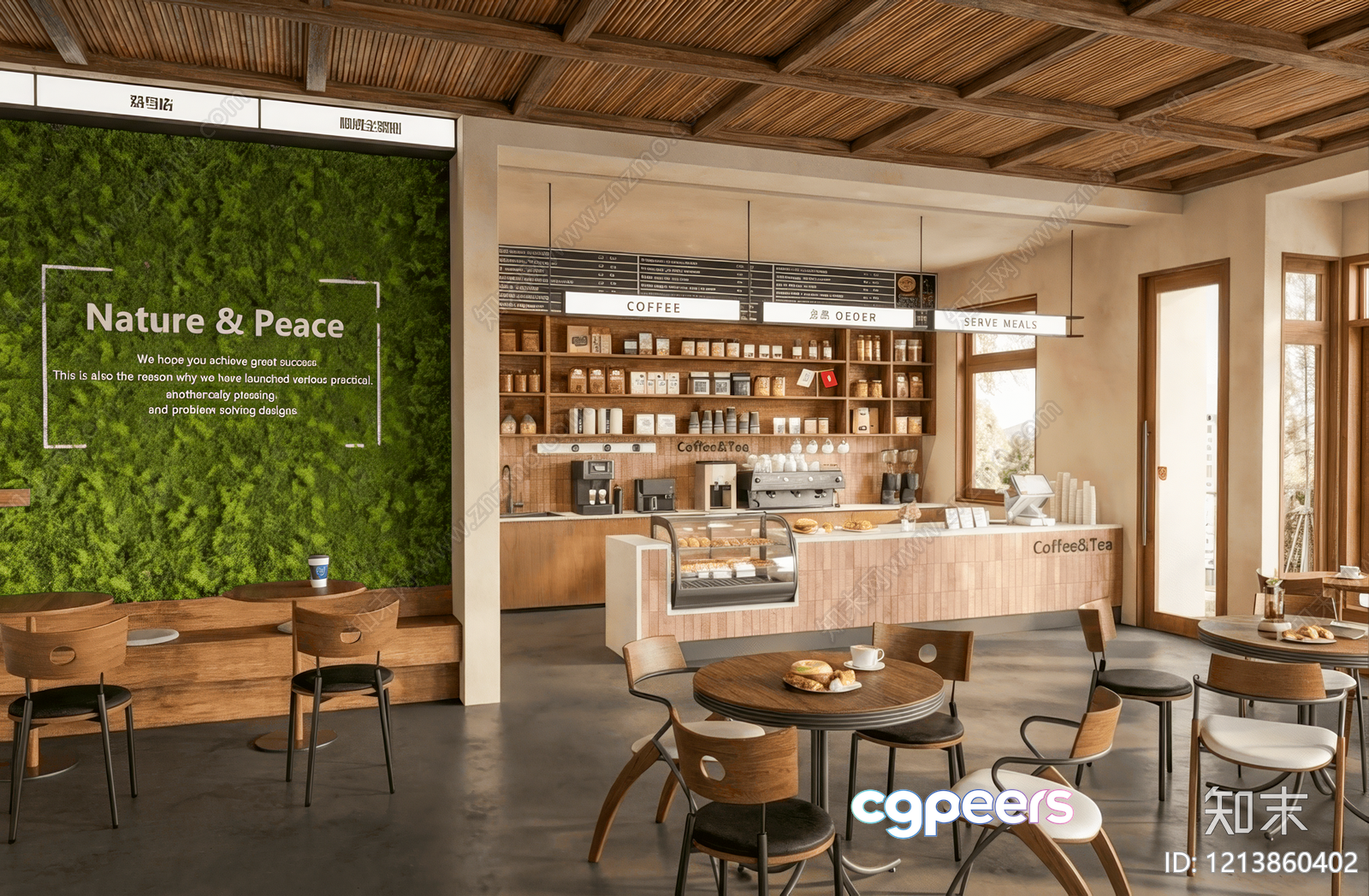 A Coffee Shop Interior 3D Model - 11271 - VRAY Render A Coffee Shop Interior 3D Model - 11271 - VRAY Render