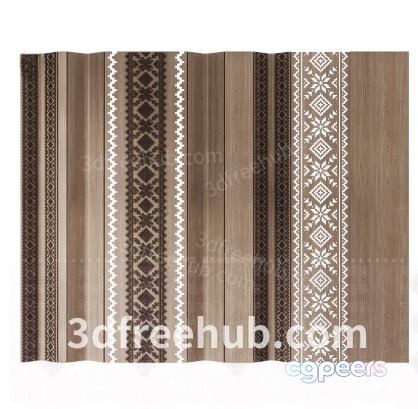 Decorative Wooden Wall 3D Model - 22550 - VRAY Render Decorative Wooden Wall 3D Model - 22550 - VRAY Render