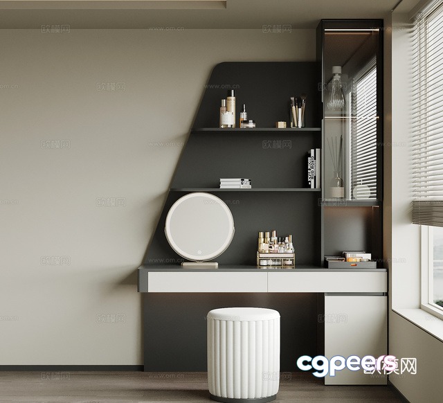Modern Makeup Vanity 3D Model - 20388 - VRAY Render Modern Makeup Vanity 3D Model - 20388 - VRAY Render