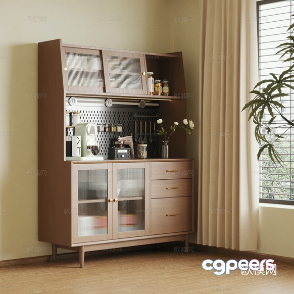 Mid-Century Modern Cabinet 3D Model - 11113 - VRAY Render Mid-Century Modern Cabinet 3D Model - 11113 - VRAY Render