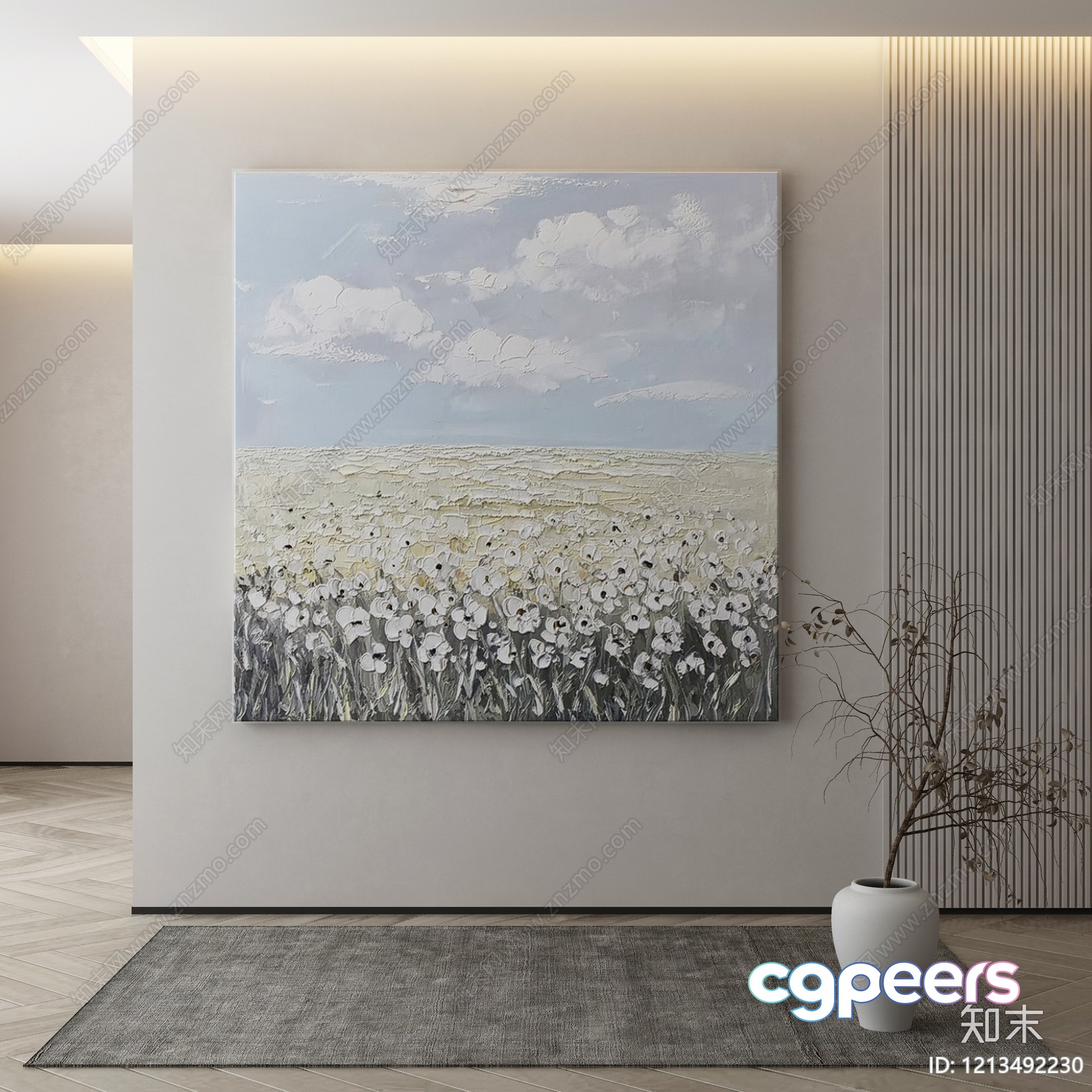 Modern Artwork In A Room 3D Model - 21671 - VRAY Render Modern Artwork In A Room 3D Model - 21671 - VRAY Render