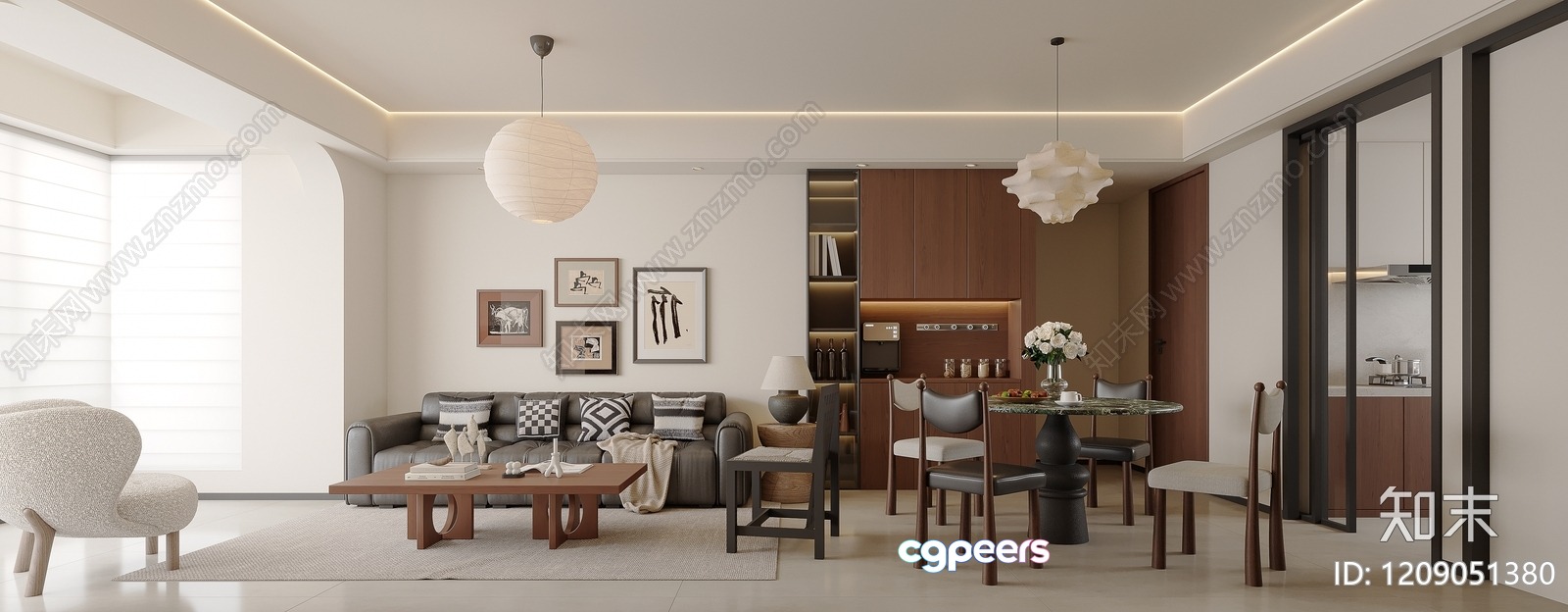 Modern Living Room 3D Model - 16203 - VRAY Render Modern Living Room 3D Model - 16203 - VRAY Render