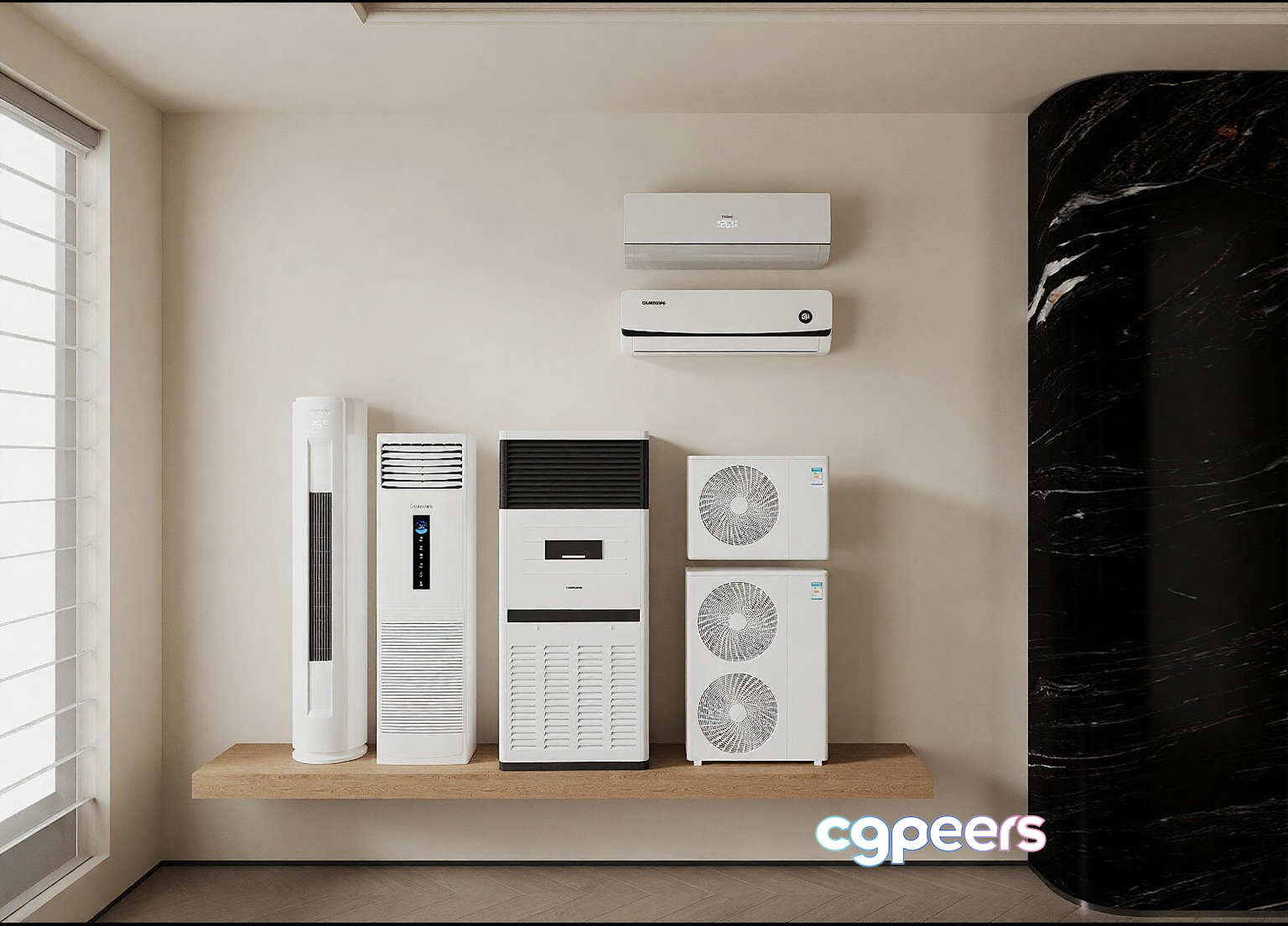 Modern Air Conditioning Units 3D Model - 17533 - CORONA Render
