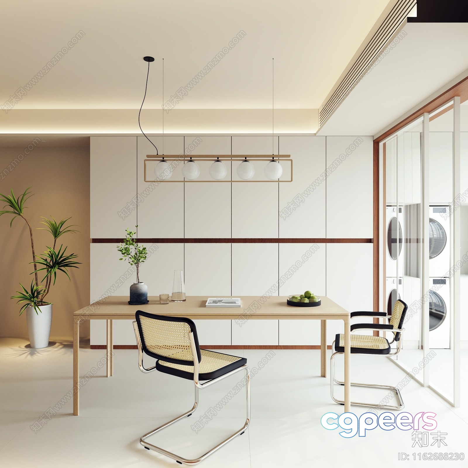Modern Minimalist Office 3D Model - 10381 - VRAY Render