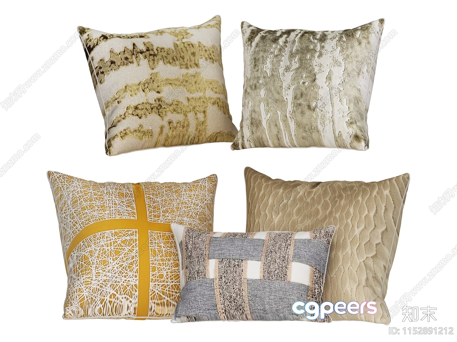 Cozy Throw Pillows 3D Model - 8860 - VRAY Render Cozy Throw Pillows 3D Model - 8860 - VRAY Render