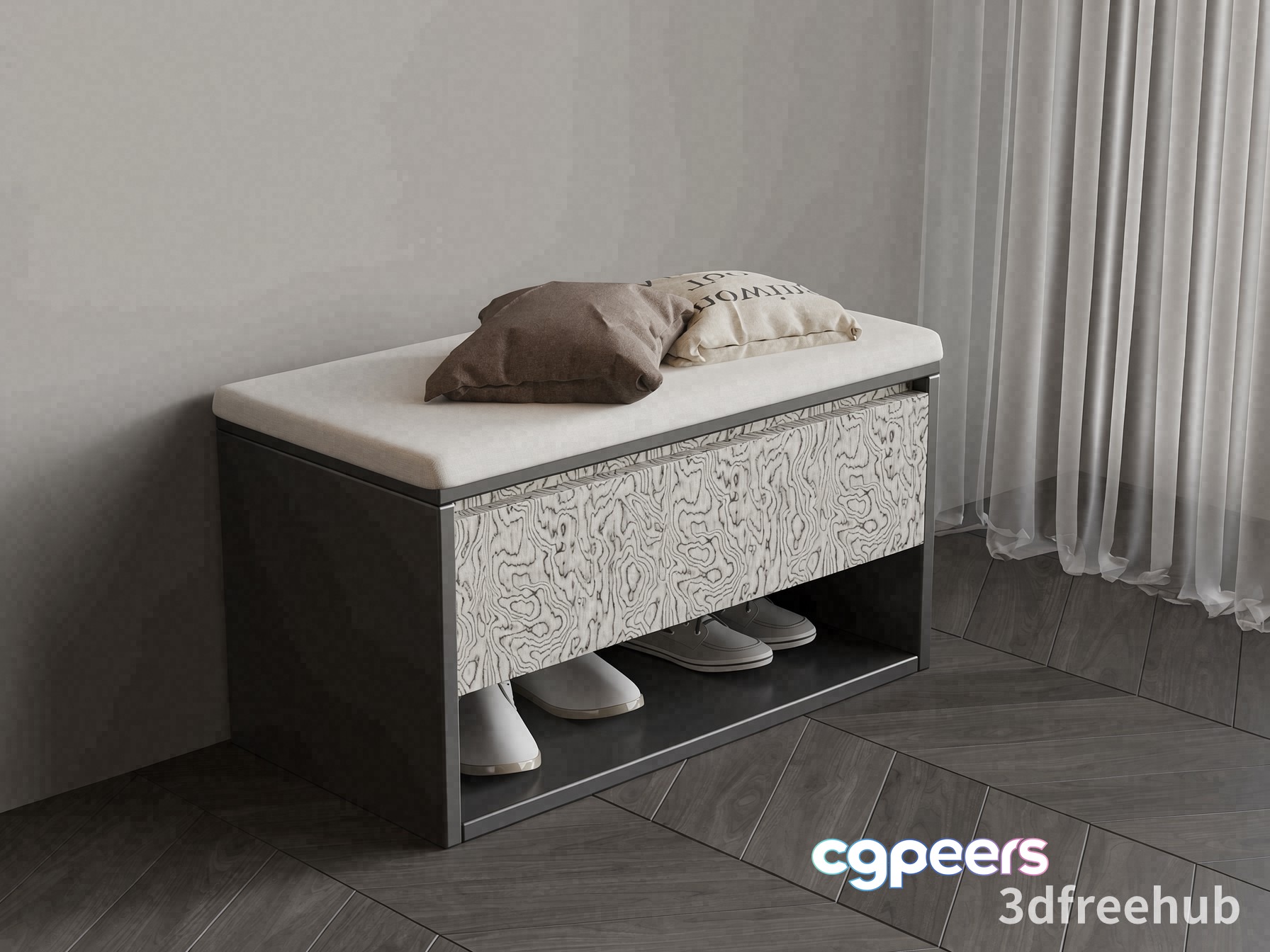 Cozy Neutral-Toned Room 3D Model - 23232 - VRAY Render