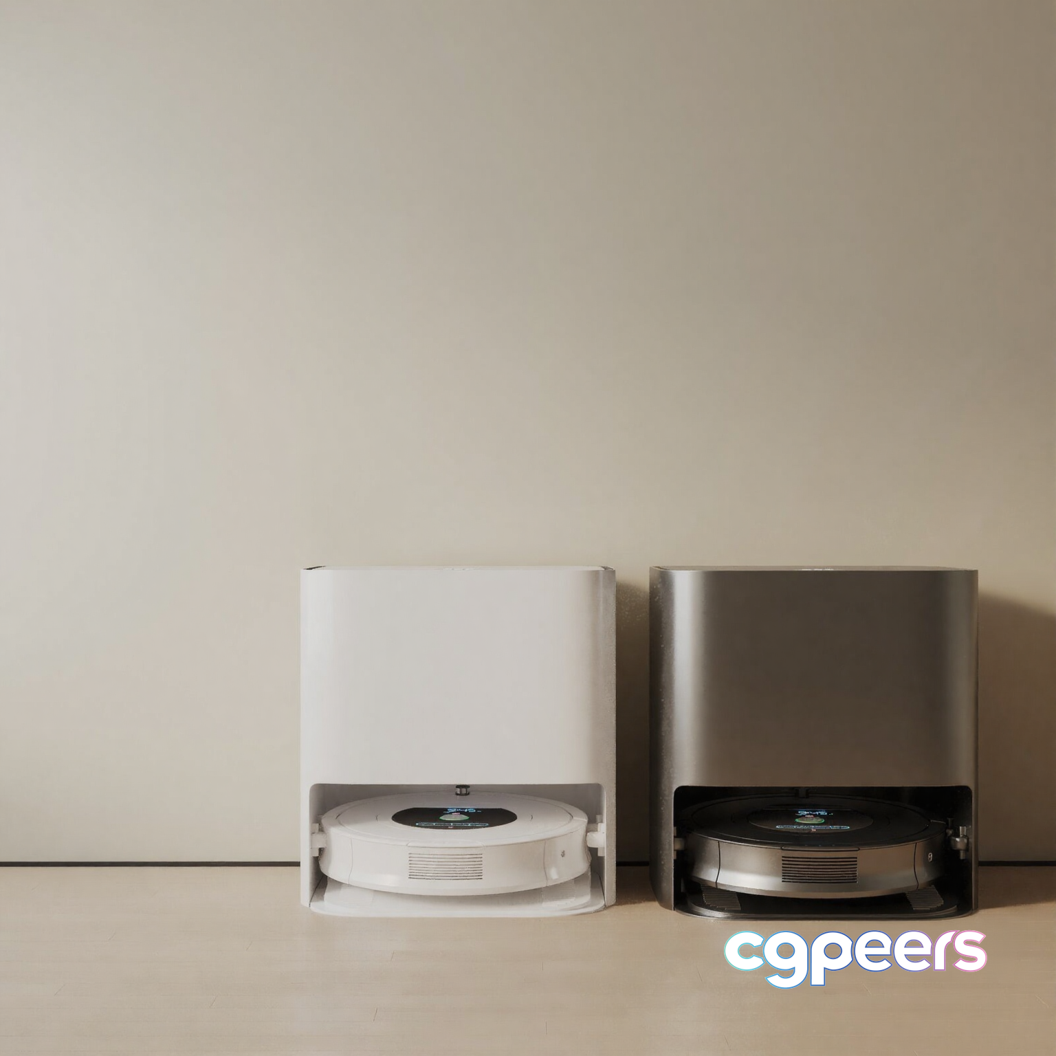 A Pair Of Robot Vacuum Cleaners 3D Model - 7058 - VRAY Render A Pair Of Robot Vacuum Cleaners 3D Model - 7058 - VRAY Render