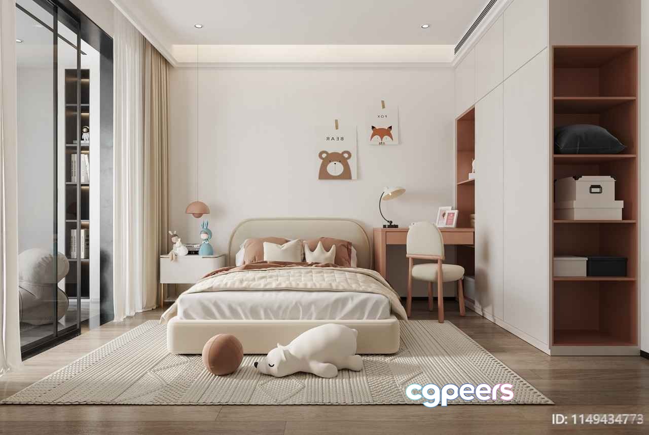 Modern Children'S Bedroom 3D Model - 5032 - CORONA Render