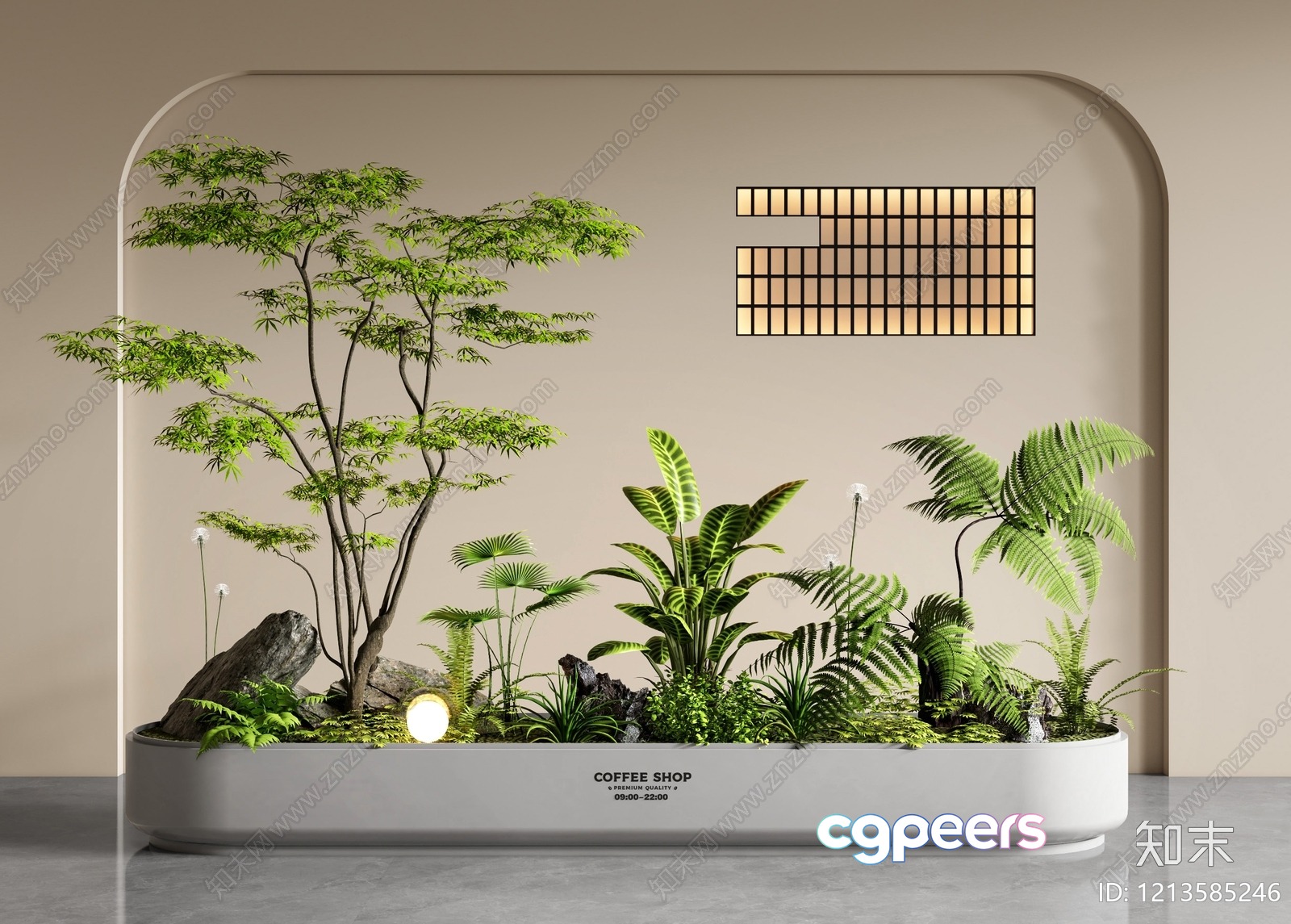 Modern Indoor Garden 3D Model - 6707 - VRAY Render