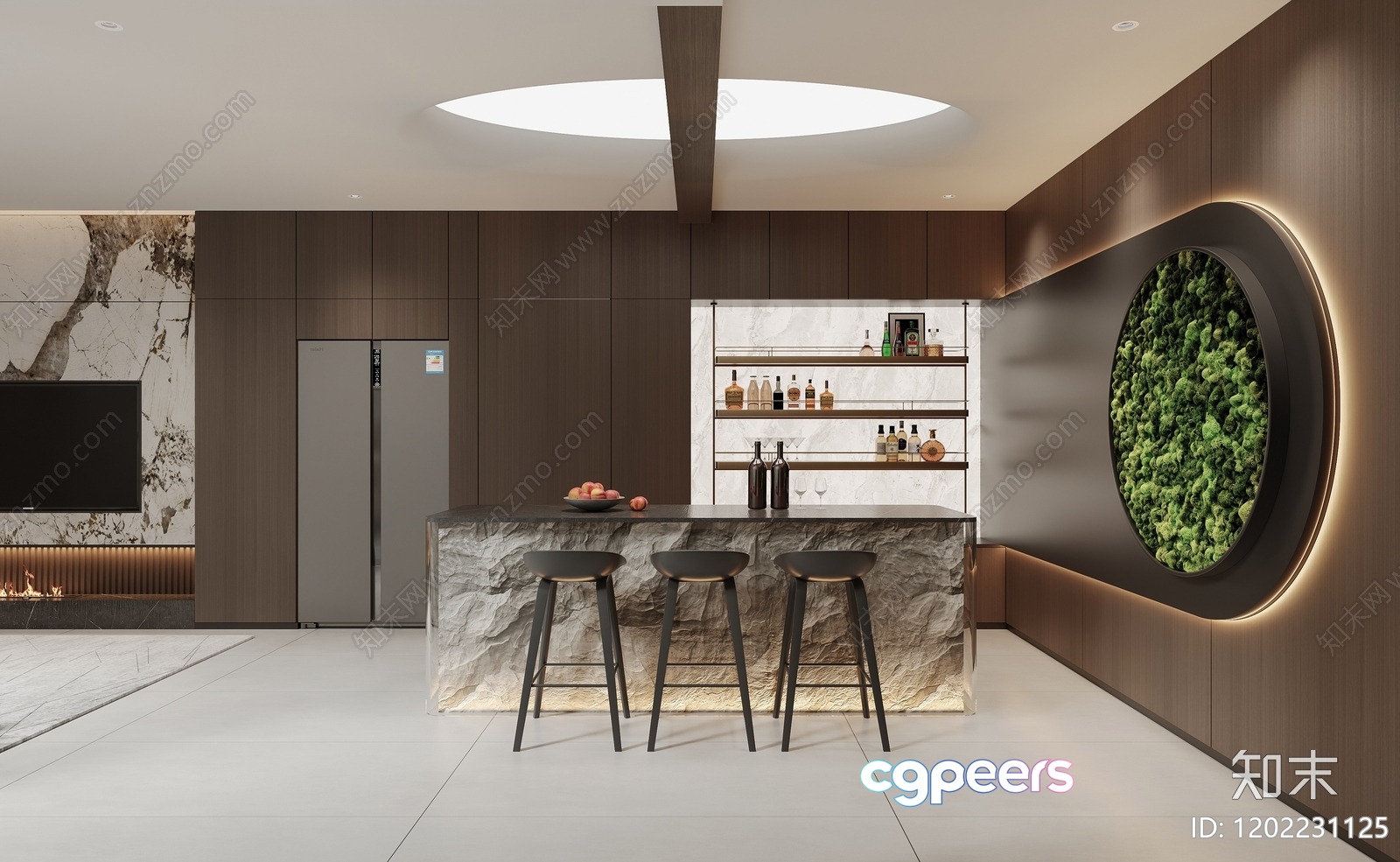 Modern Bar Area 3D Model - 15554 - CORONA Render