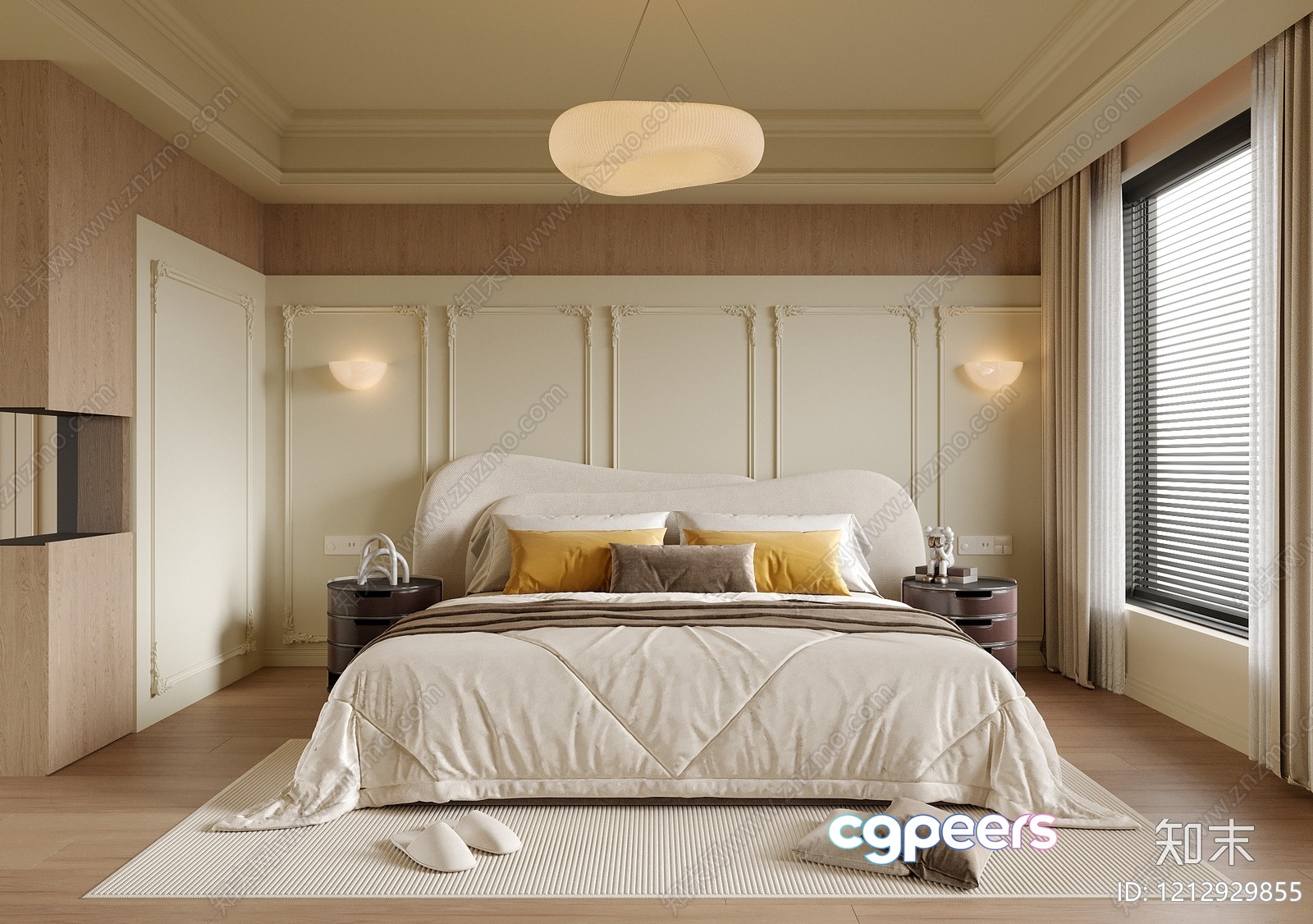 Cozy Bedroom 3D Model - 1370 - VRAY Render Cozy Bedroom 3D Model - 1370 - VRAY Render