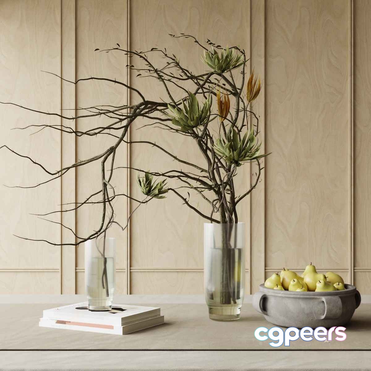 Modern Minimalist Decor 3D Model - 8912 - CORONA Render Modern Minimalist Decor 3D Model - 8912 - CORONA Render