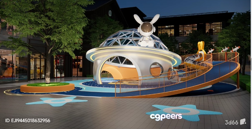A Futuristic Playground 3D Model - 5292 - VRAY Render