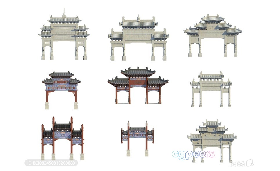 Traditional Chinese Architecture 3D Model - 8322 - VRAY Render Traditional Chinese Architecture 3D Model - 8322 - VRAY Render