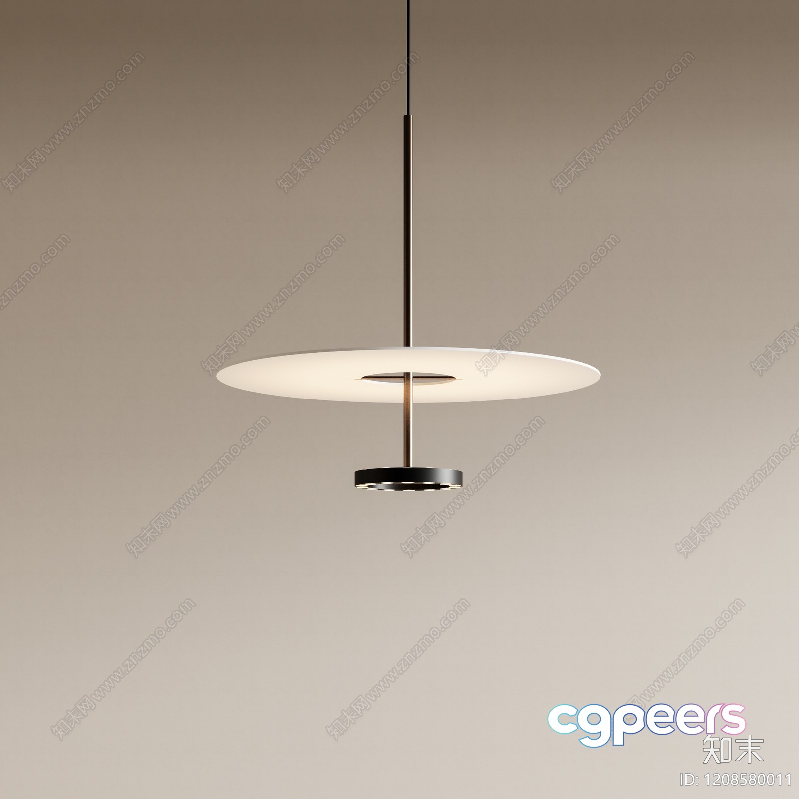 Gold Light Fixture 3D Model - 1097 - VRAY Render