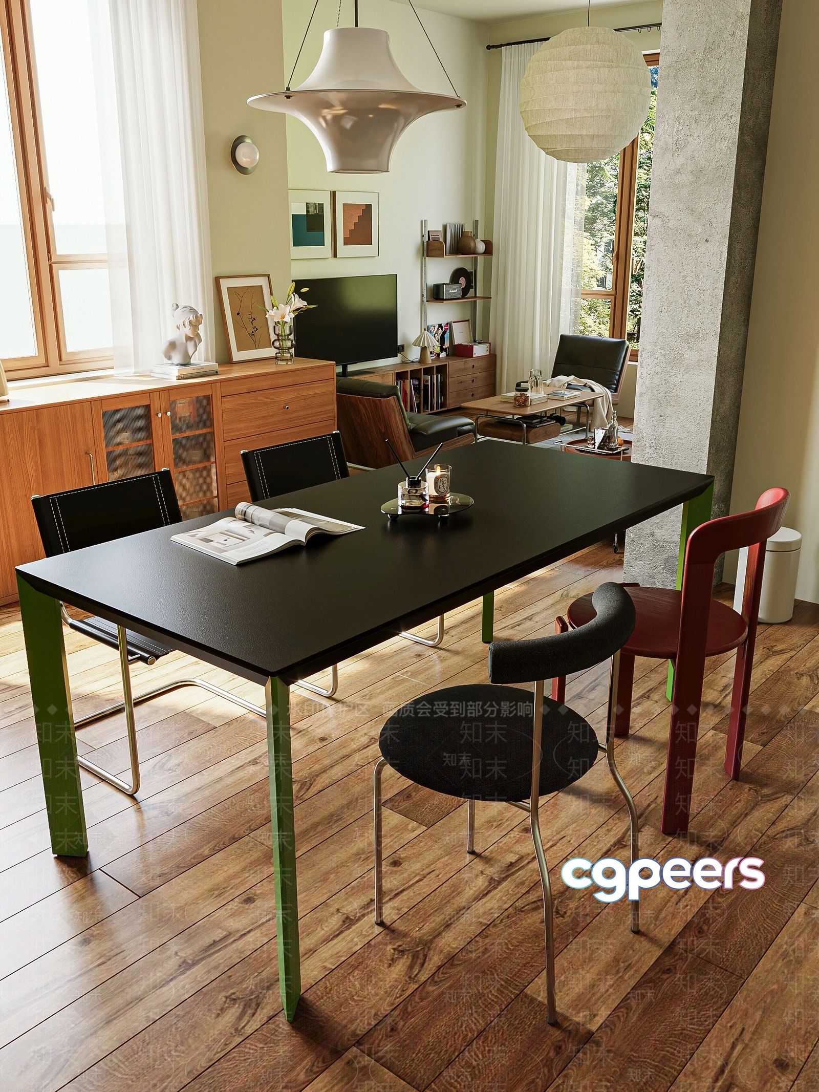 Modern Living Room 3D Model - 9221 - VRAY Render