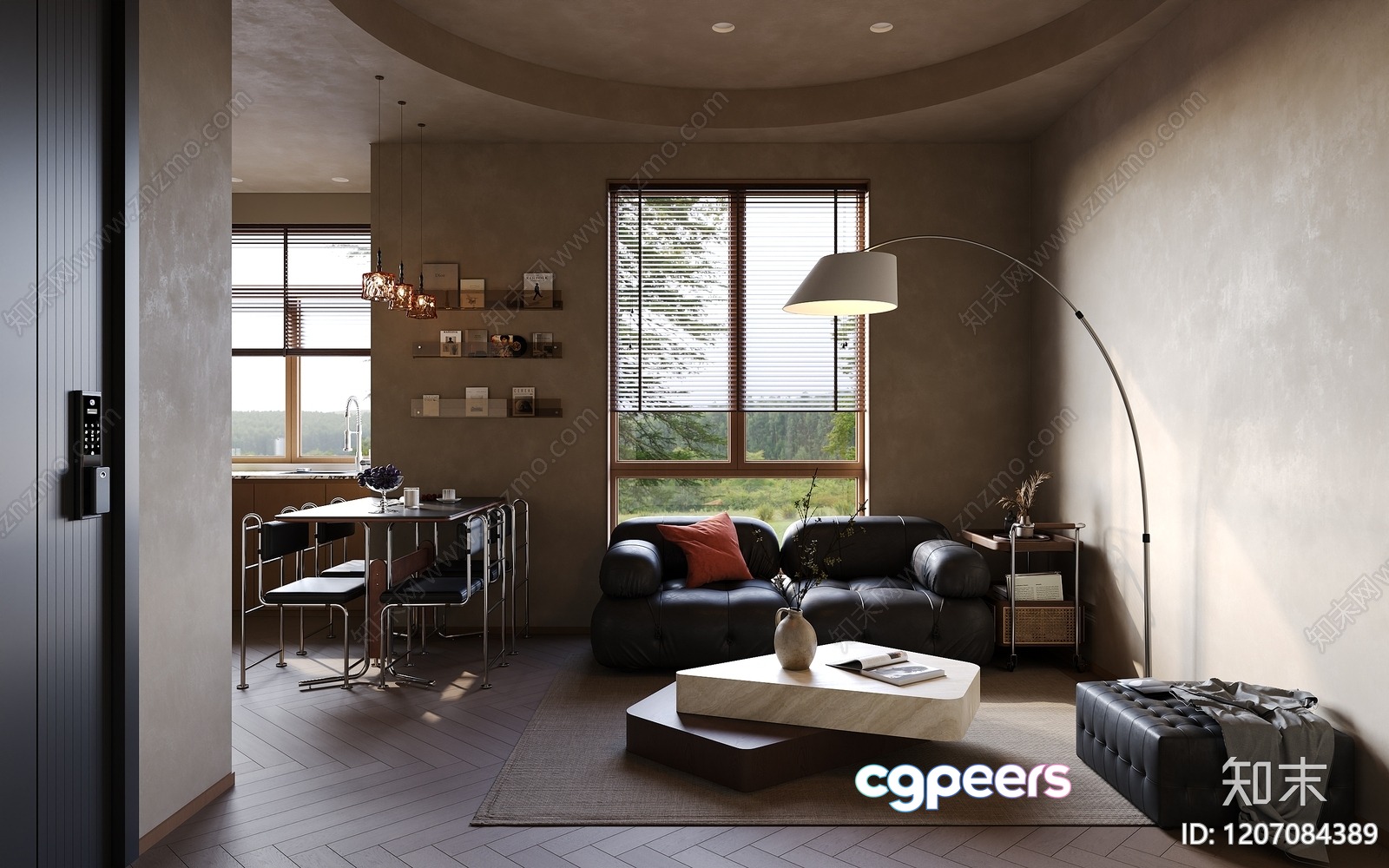 Modern Living Room 3D Model - 19055 - VRAY Render