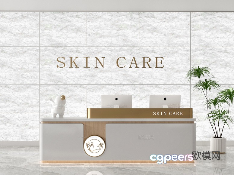 Modern Reception Desk 3D Model - 6368 - VRAY Render
