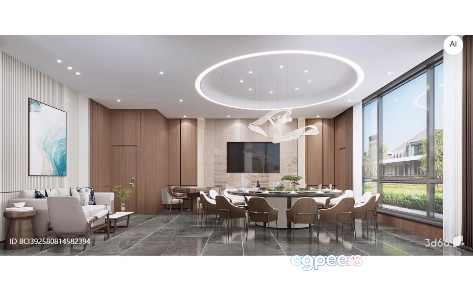 Modern Living Room 3D Model - 9787 - VRAY Render Modern Living Room 3D Model - 9787 - VRAY Render