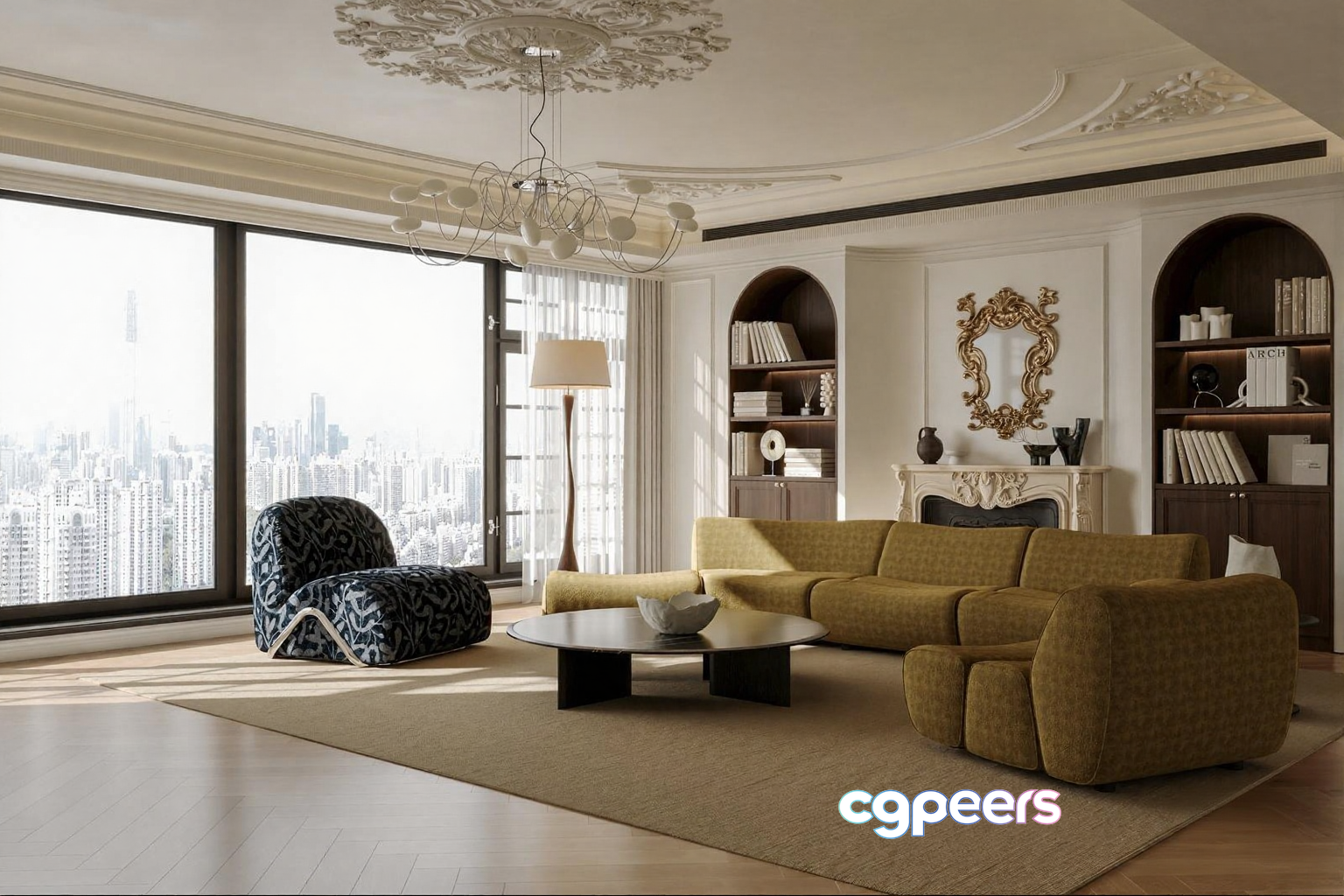 Modern Living Room 3D Model - 8215 - CORONA Render Modern Living Room 3D Model - 8215 - CORONA Render