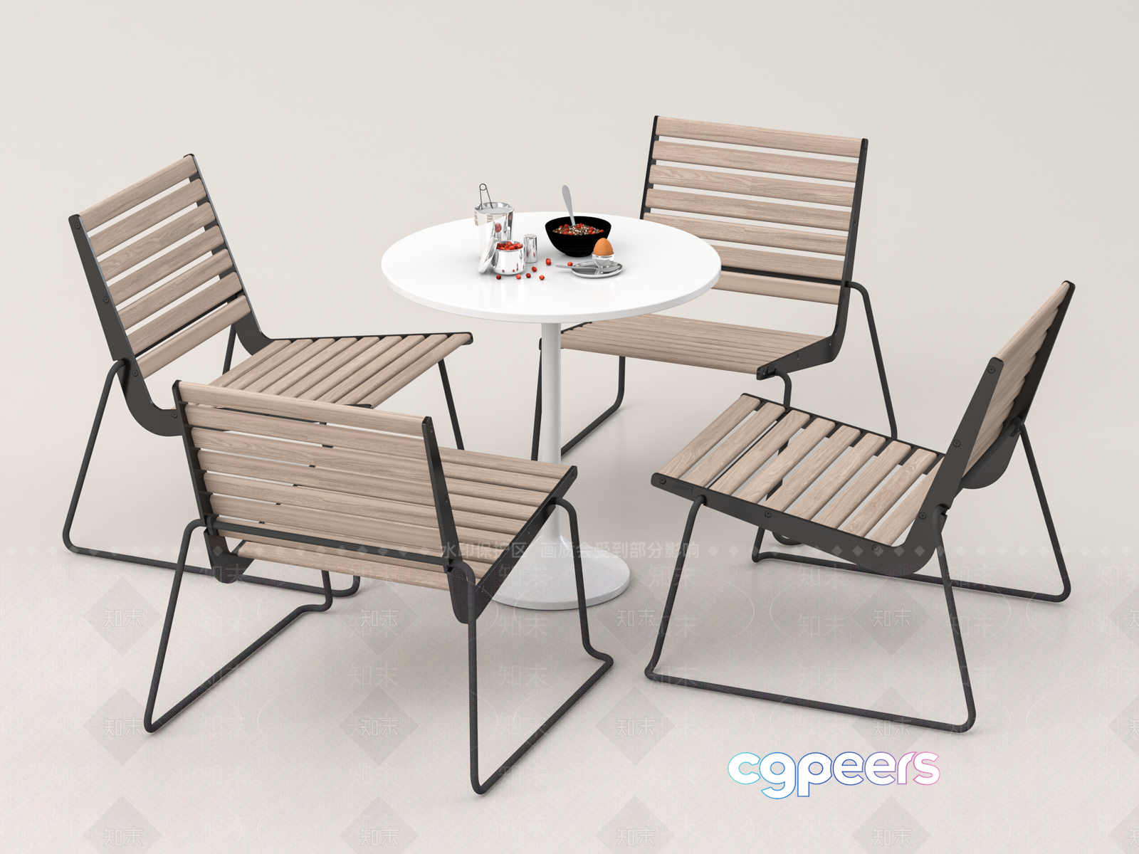 A Patio Set 3D Model - 9198 - VRAY Render A Patio Set 3D Model - 9198 - VRAY Render