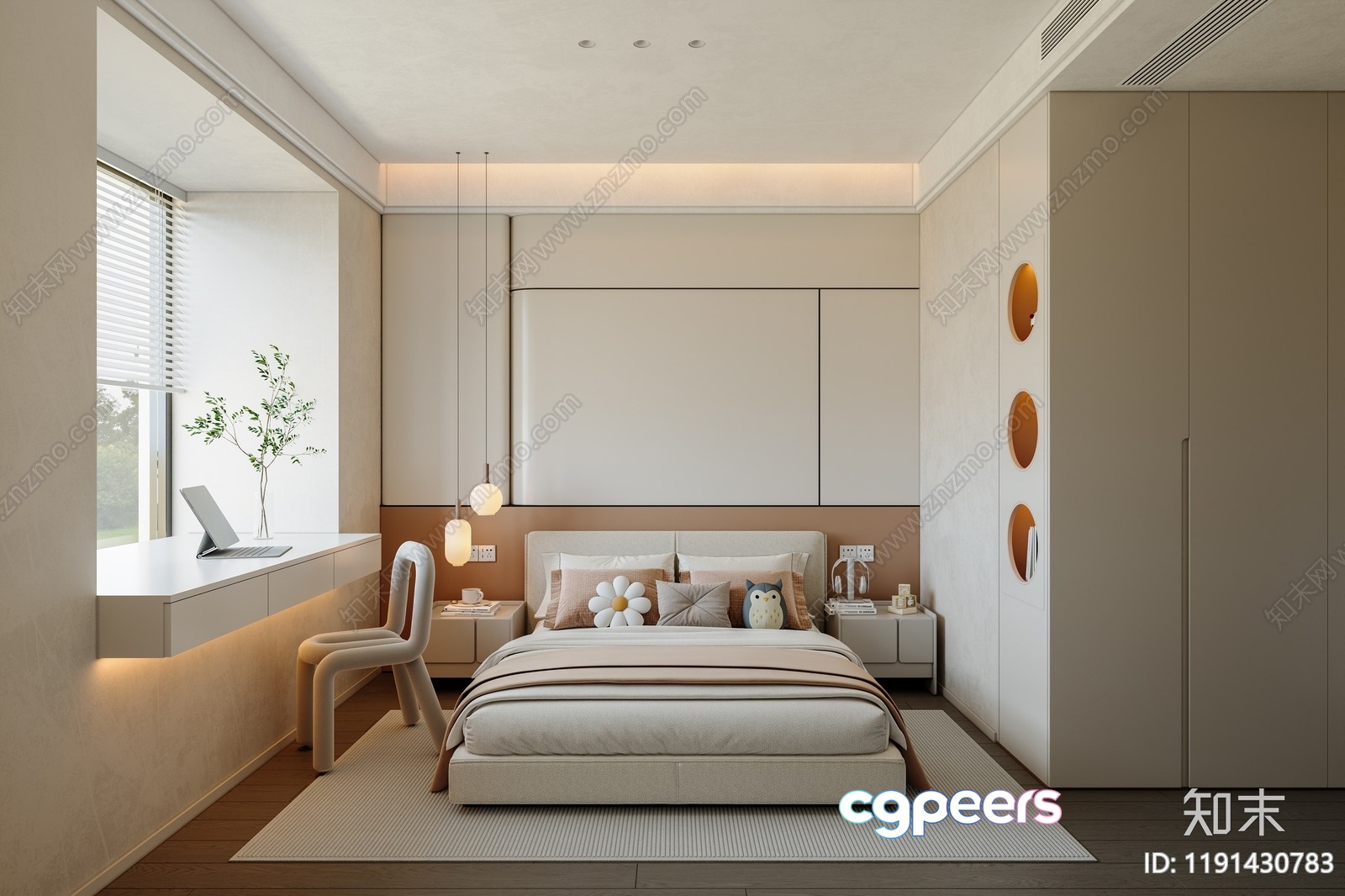 Cozy Bedroom 3D Model - 9400 - VRAY Render