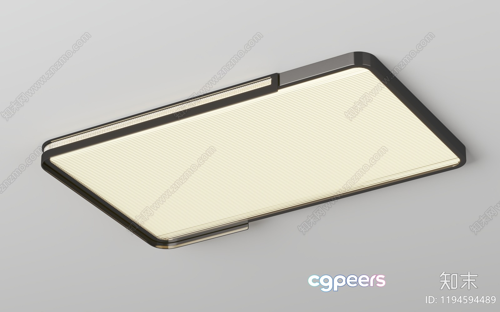 A Rectangular Light Fixture With A Black Border And A White Interior 3D Model - 9621 - CORONA Render A Rectangular Light Fixture With A Black Border And A White Interior 3D Model - 9621 - CORONA Render