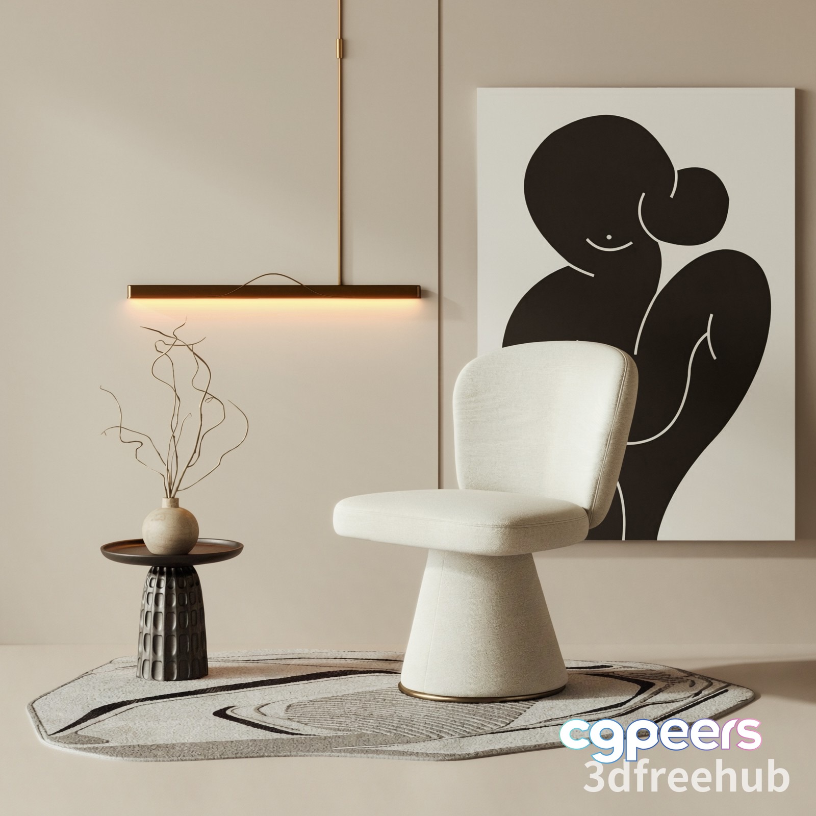Modern Minimalist Interior Design 3D Model - 22979 - VRAY Render Modern Minimalist Interior Design 3D Model - 22979 - VRAY Render