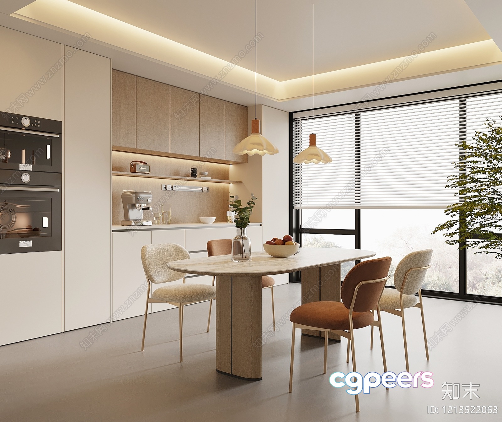 Modern Minimalist Kitchen 3D Model - 13878 - VRAY Render Modern Minimalist Kitchen 3D Model - 13878 - VRAY Render