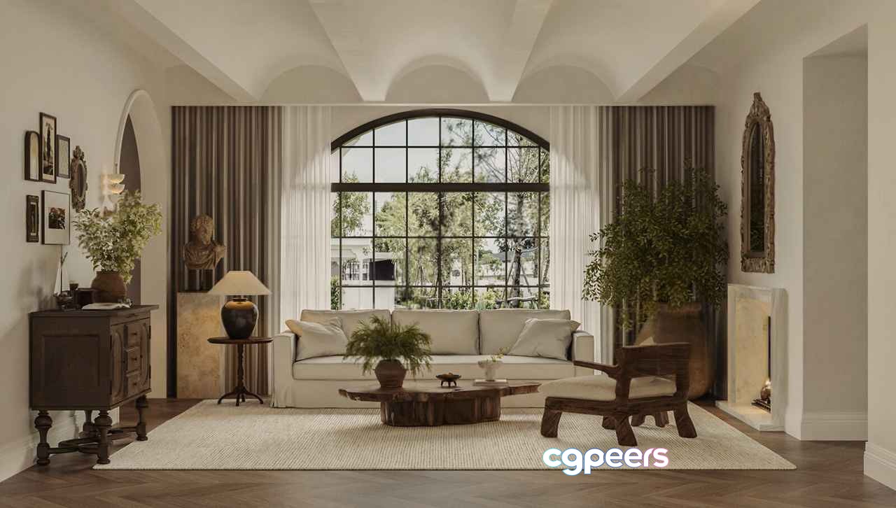 Modern Living Room 3D Model - 3328 - CORONA Render Modern Living Room 3D Model - 3328 - CORONA Render