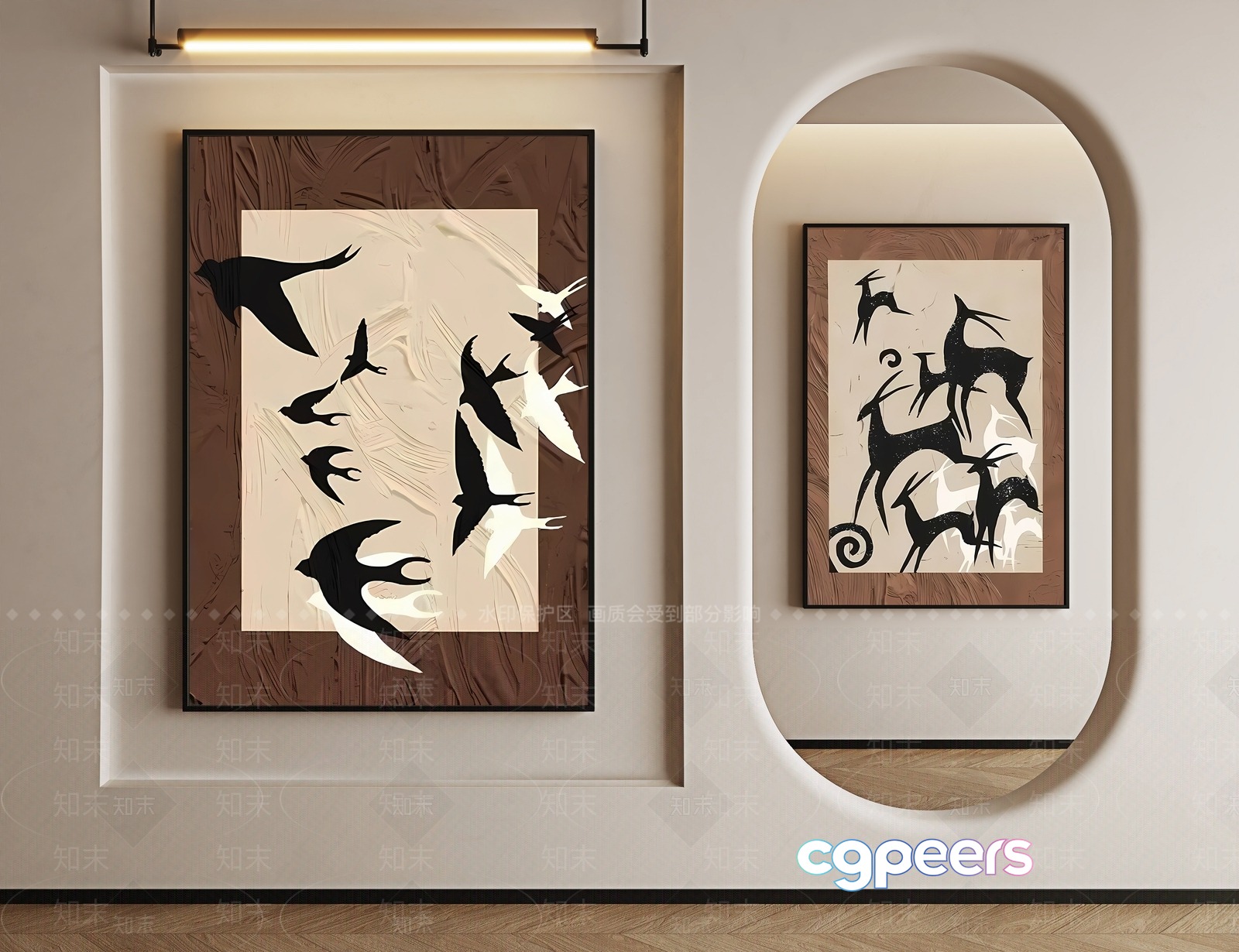 Modern Abstract Art 3D Model - 17277 - VRAY Render Modern Abstract Art 3D Model - 17277 - VRAY Render