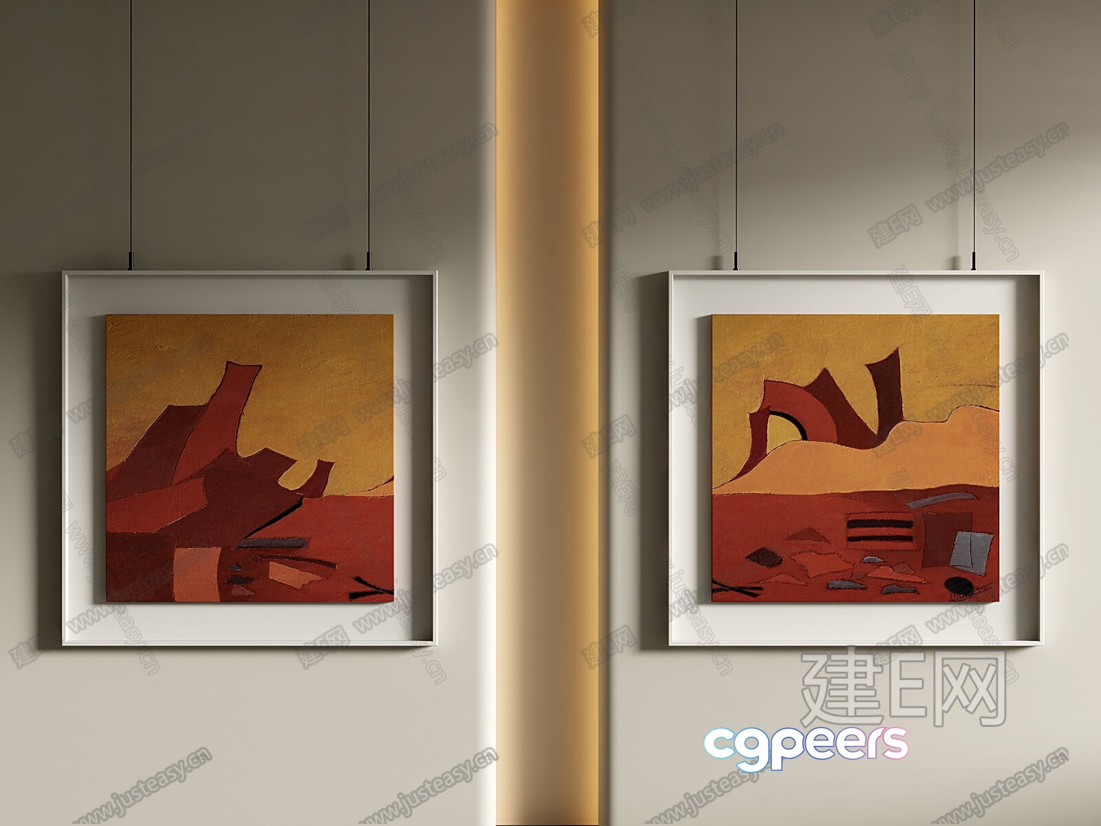 Abstract Art Pieces 3D Model - 4570 - VRAY Render Abstract Art Pieces 3D Model - 4570 - VRAY Render