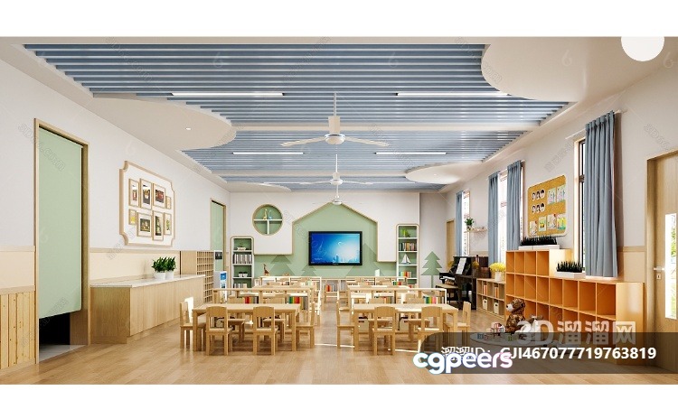 Modern Classroom 3D Model - 835 - VRAY Render Modern Classroom 3D Model - 835 - VRAY Render