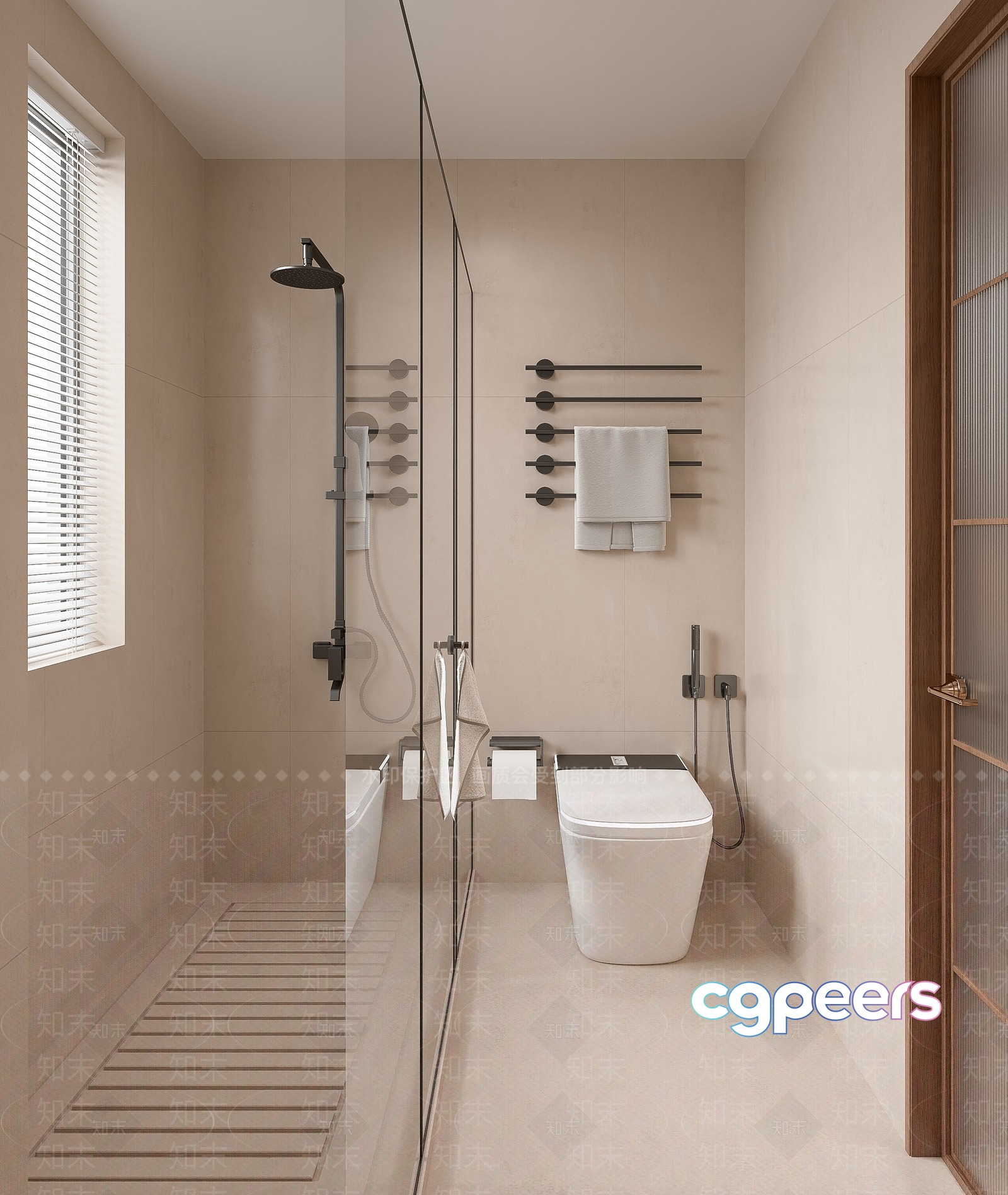 Modern Bathroom Space 3D Model - 18513 - VRAY Render
