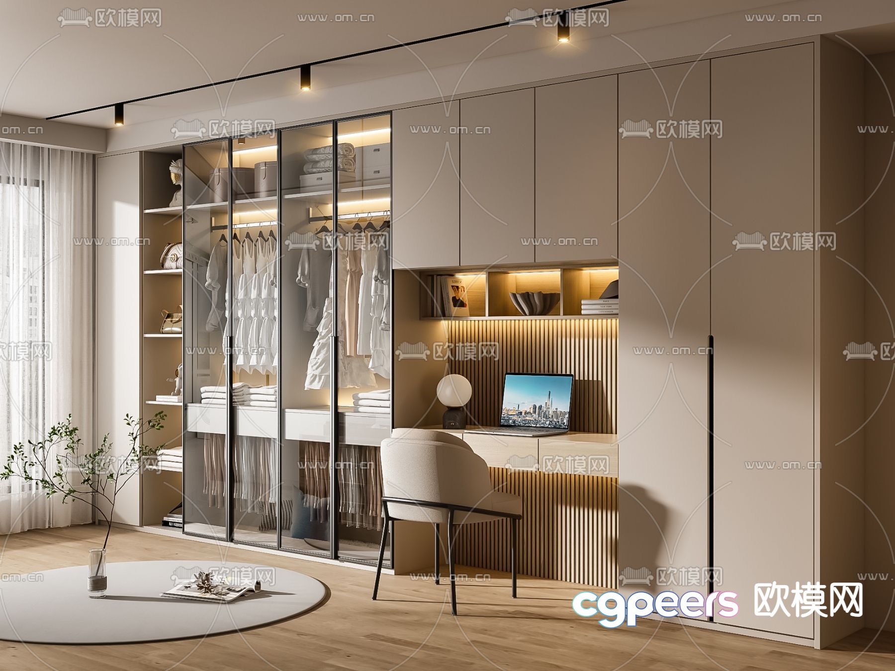 Modern Living Room 3D Model - 13654 - VRAY Render