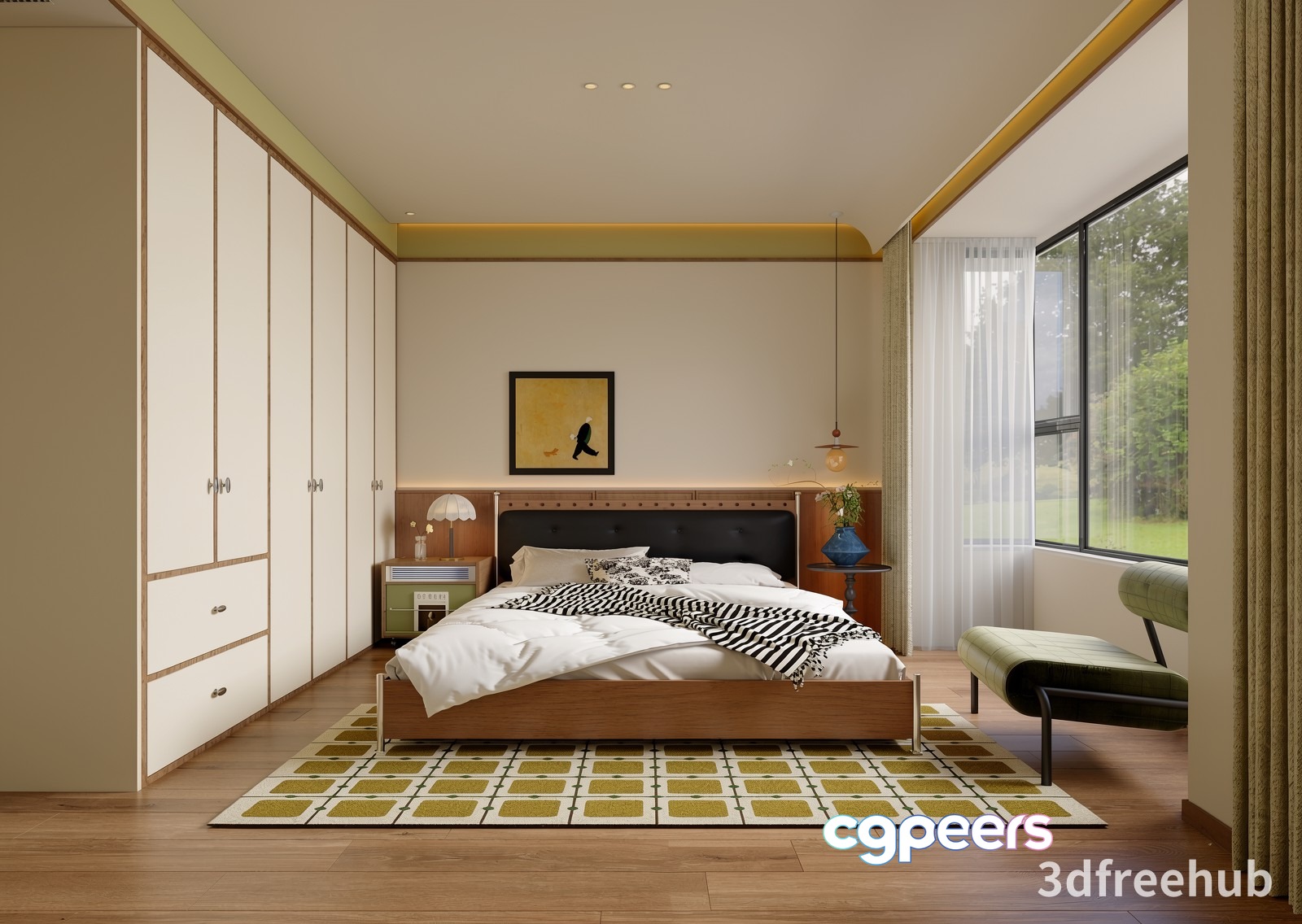 Cozy Bedroom 3D Model - 1700 - VRAY Render Cozy Bedroom 3D Model - 1700 - VRAY Render