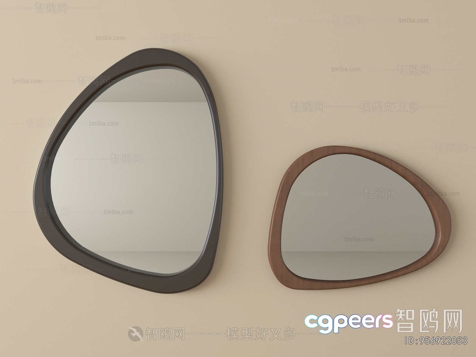 A Pair Of Mirrors 3D Model - 22043 - VRAY Render