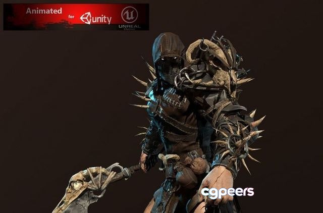 3D Game Assets - Punisher character in armor Low-poly 3D Game Assets - Punisher character in armor Low-poly