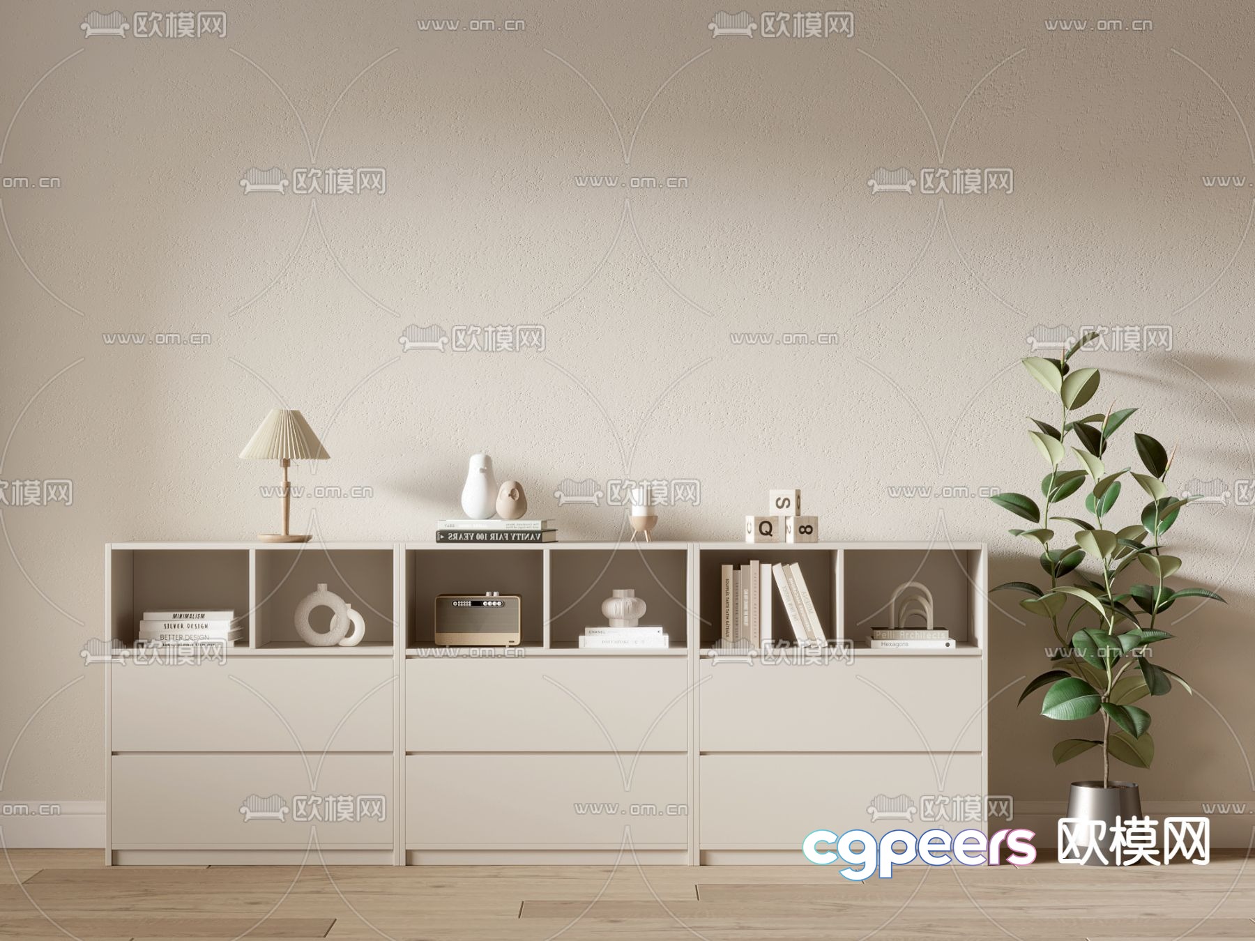 A Shelf With A Plant 3D Model - 23429 - VRAY Render A Shelf With A Plant 3D Model - 23429 - VRAY Render