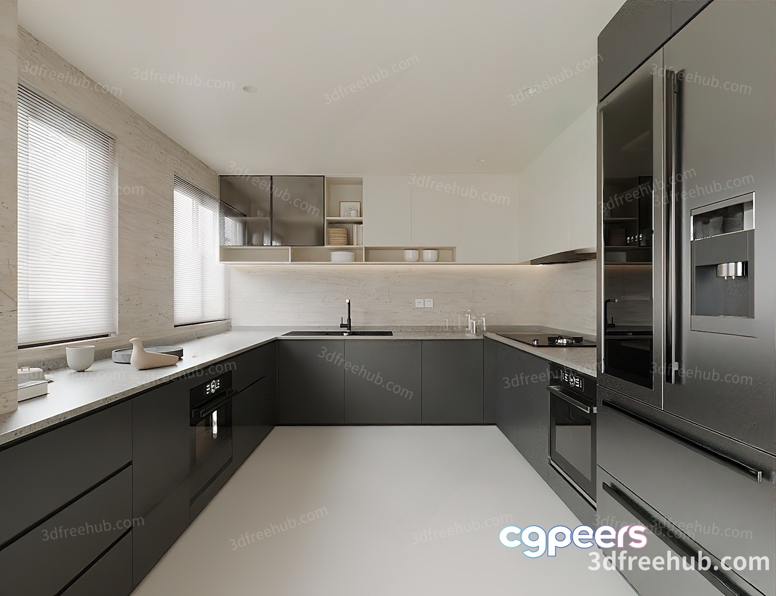 Modern Kitchen 3D Model - 22199 - VRAY Render Modern Kitchen 3D Model - 22199 - VRAY Render